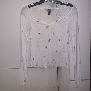 White Top With Flowers